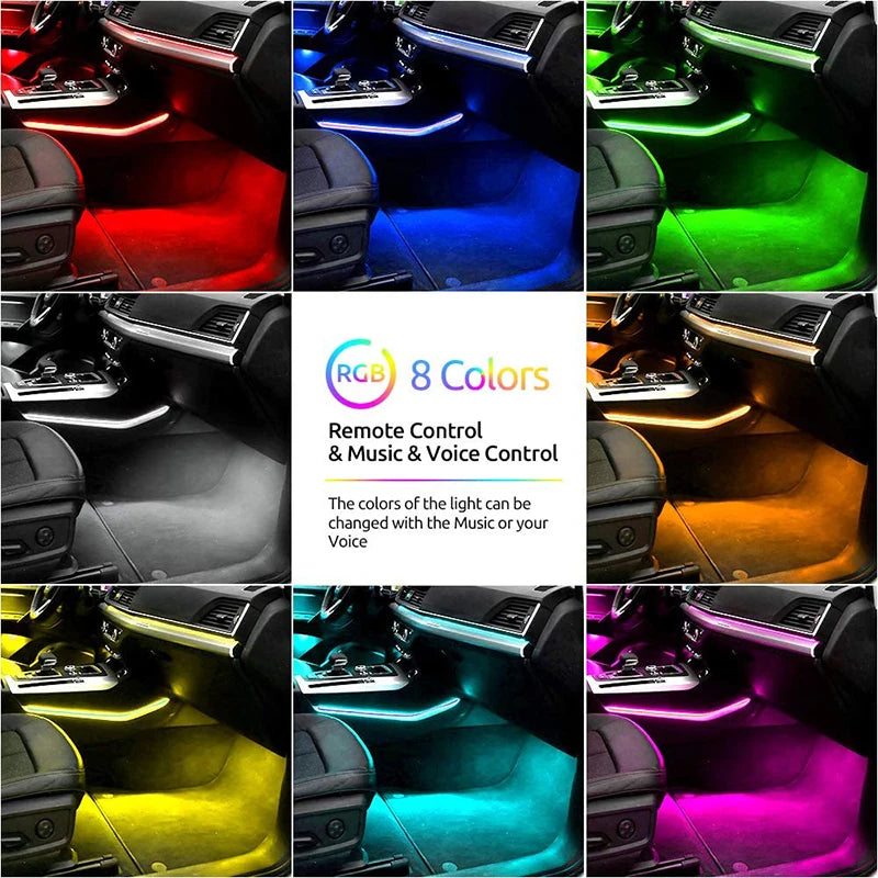 72/48/36 LED RGB Ambient Foot lighting With USB/Cigar/App