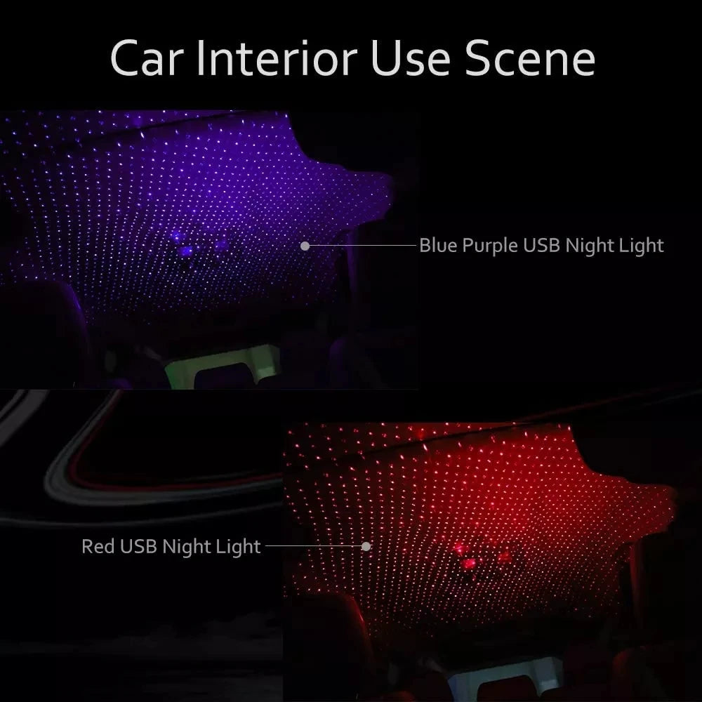 USB Powered Galaxy Star Projector Lamp for Car Roof Or Room Ceiling
