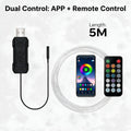 RGB Car Interior Ambient LED Light Strip Invisible USB With App