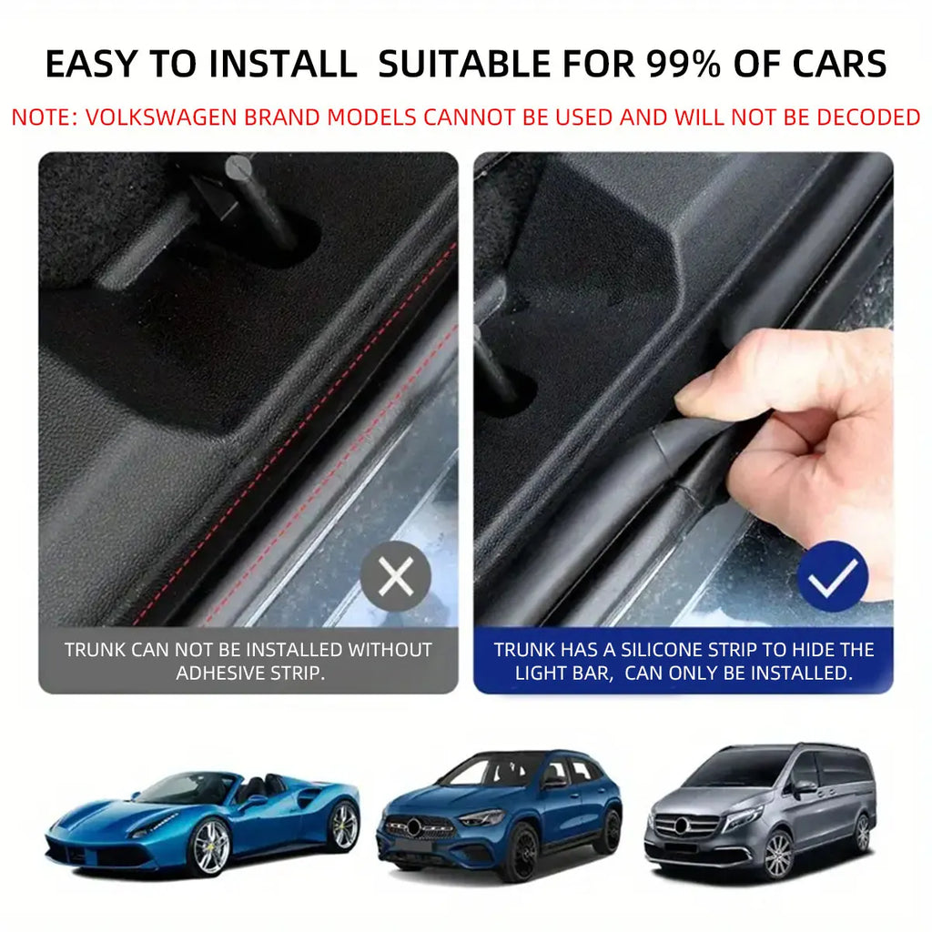 LED Trunk Ambient Light Strip Silicone Atmosphere Light