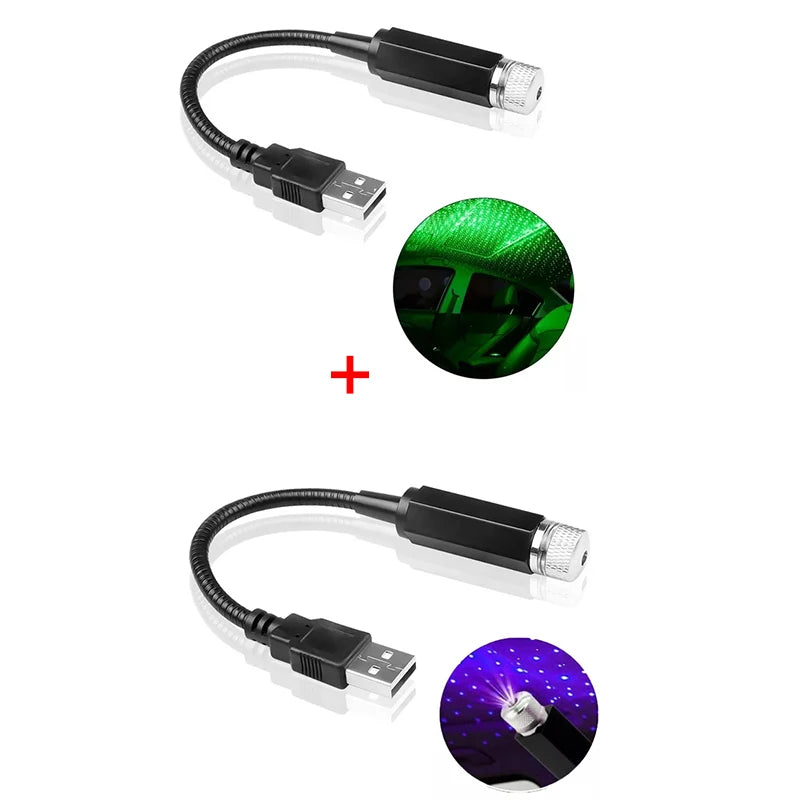 USB Powered Galaxy Star Projector Lamp for Car Roof Or Room Ceiling