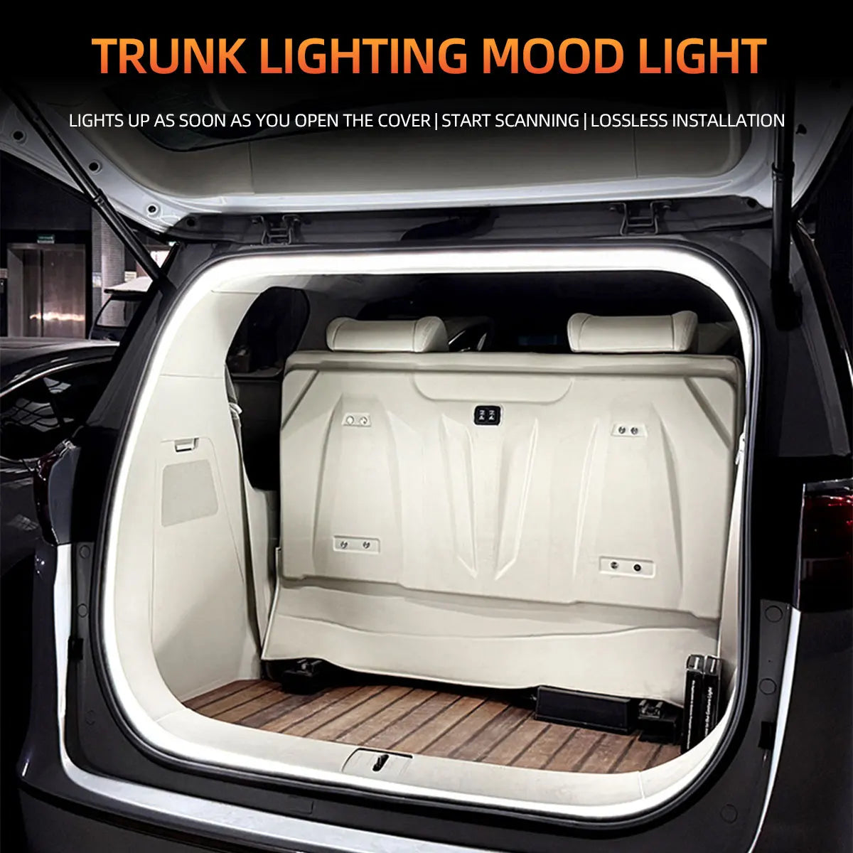 LED Trunk Ambient Light Strip Silicone Atmosphere Light
