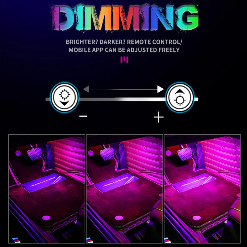 72/48/36 LED RGB Ambient Foot lighting With USB/Cigar/App