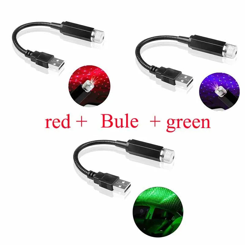 USB Powered Galaxy Star Projector Lamp for Car Roof Or Room Ceiling