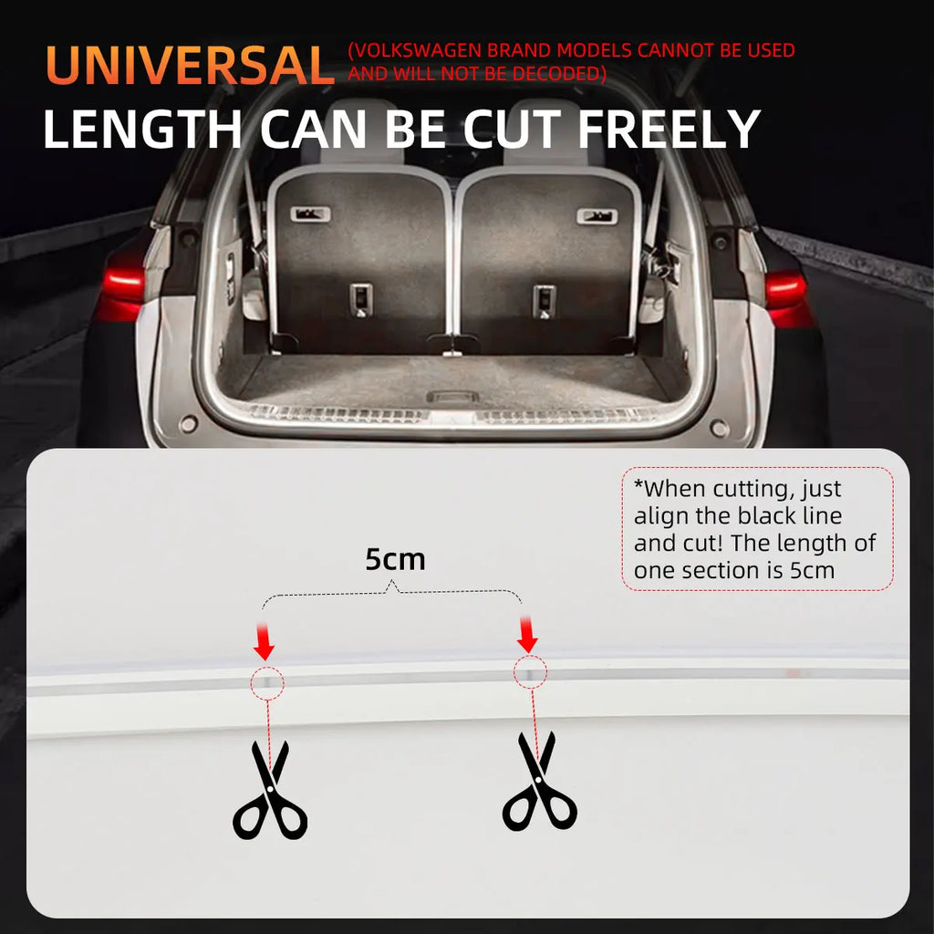 LED Trunk Ambient Light Strip Silicone Atmosphere Light