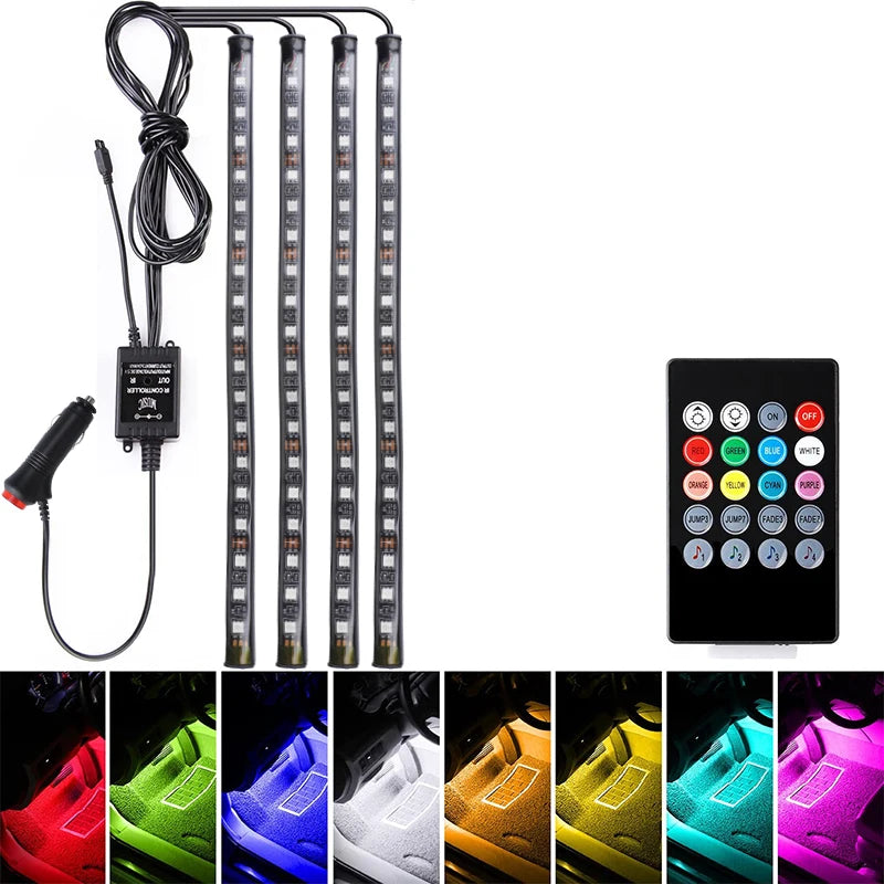 72/48/36 LED RGB Ambient Foot lighting With USB/Cigar/App